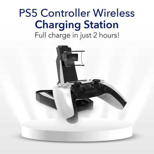 Alt view image 6 of 7 - Charging Dock Station for PlayStation 5 Controllers - Vertical Controller Charger Stand, Dual Ports PS5 Charging Dock, Overcharge Protection PS5 USB Charging Station