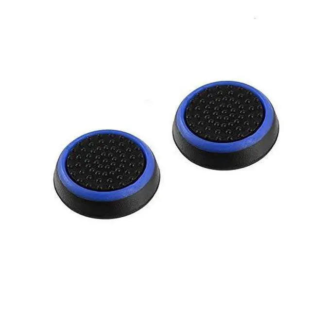 Alt view image 2 of 2 - Silicone Thumb Stick Joystick Cap Analog Grip Thumbsticks Cap Cover Case for Switch NS Controller (Black-Blue)