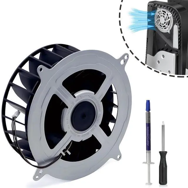 Main image of MPS5 Replacement of Internal Cooling Fan for Sony PS5 Cooling Fan PlayStation 5 PS5 Series 23 Blades 12V 2.15A Silence Cooler PS5 CPU Cooling Fan (with T8 Screwdriver Accessories)