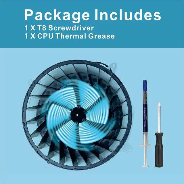 Alt view image 5 of 7 - MPS5 Replacement of Internal Cooling Fan for Sony PS5 Cooling Fan PlayStation 5 PS5 Series 23 Blades 12V 2.15A Silence Cooler PS5 CPU Cooling Fan (with T8 Screwdriver Accessories)