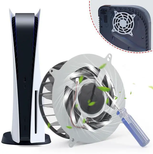 Main image of Internal Cooling Fan Replacement for Sony PlayStation 5 PS5 23 Blades Fan 17 Blades Fan Cooler PS5 CPU Cooling Fan with T8 Screwdriver