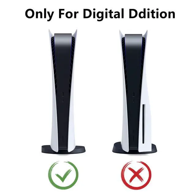 Alt view image 2 of 7 - Digital Edition Face Plates Cover Skins Shell Panels for PS5 Console, Accessories for PlayStation 5 Protective Shell Replacement Faceplate (Black)