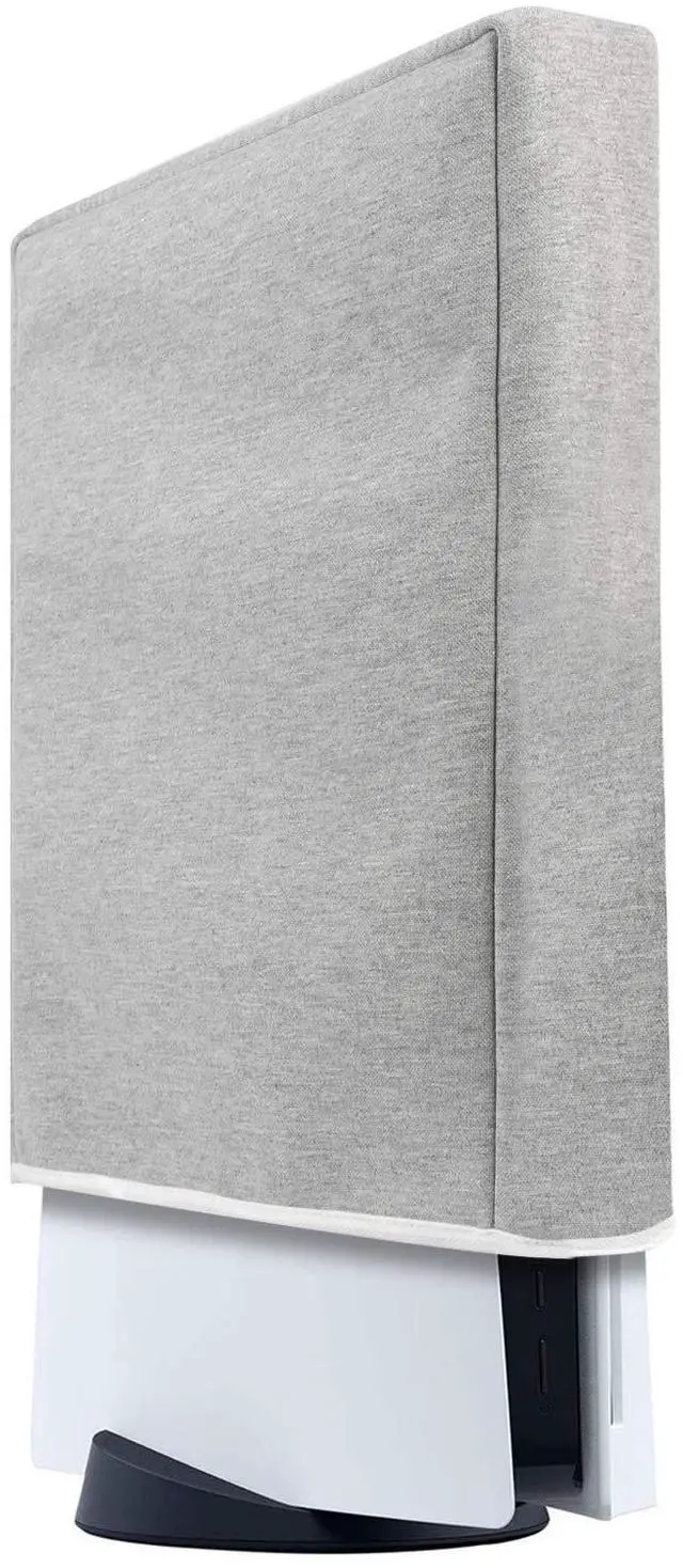 Main image of Console Dust Cover PS5 Dust Protector Custom Designed for PlayStation 5 Console Disc Edition & Digital Edition with Thick Cotton Precision Cut Easy Access Cable Port