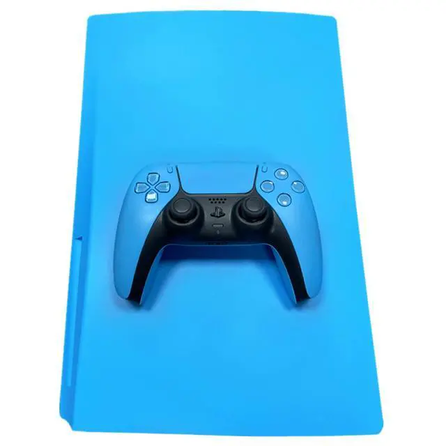 Alt view image 4 of 7 - Disc Edition Face Plates Cover Skins Shell Panels for PS5 Console, Accessories for PlayStation 5 Protective Replacement Faceplates Dustproof Anti-Scratch (Starlight Blue)