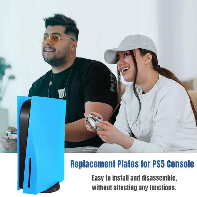 Alt view image 5 of 7 - Disc Edition Face Plates Cover Skins Shell Panels for PS5 Console, Accessories for PlayStation 5 Protective Replacement Faceplates Dustproof Anti-Scratch (Starlight Blue)