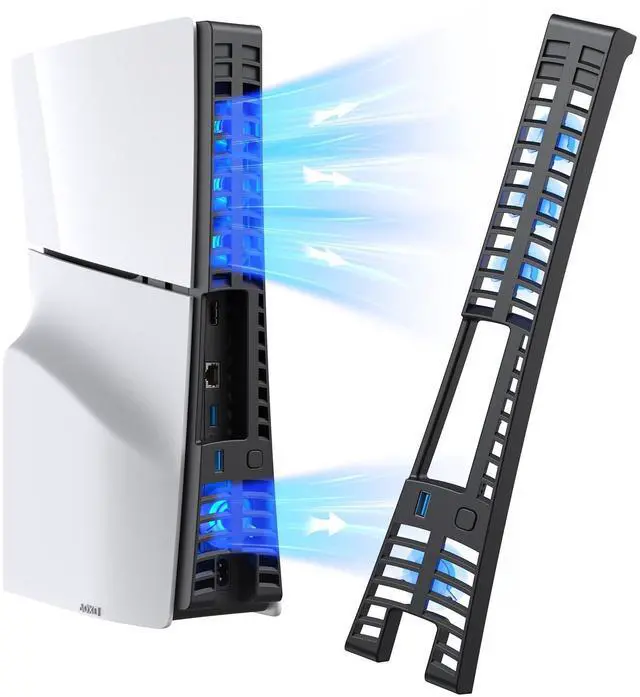Main image of Cooling Fan for PS5 Slim, 4-Fan Cooler with Auto Speed USB3.0
