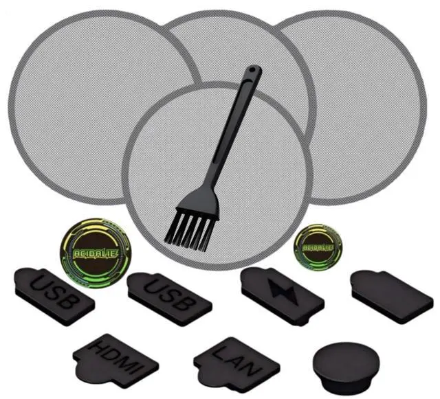 Main image of PS5 Port Dust Cover Set with Cleaning Brush + 7 Dust Plugs for PS5 Fan Dust Filter PS5 Pro, PS5 Slim Digital Edition and Disc Edition
