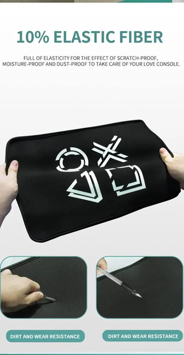 Alt view image 6 of 7 - Dust Cover for PS5 Pro/PS5/PS5 Slim Protectors Cover for Game Console Case Skin Waterproof Washable Dust Sleeve for PS5 Pro/PS5/PS5 Slim Accessories Soft Neat Lining Dust Guard Black