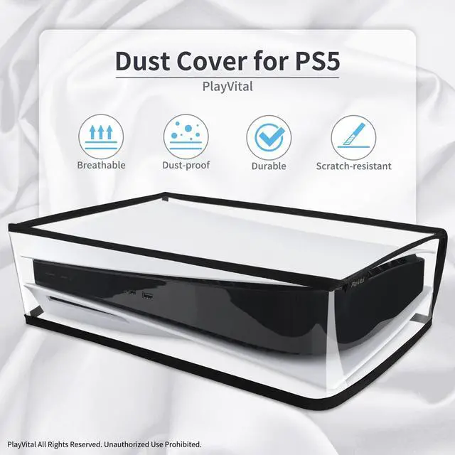 Alt view image 3 of 7 - Horizontal Transparent Dust Cover for ps5, Waterproof Dust Guard, Anti Scratch Dust Proof Cover Sleeve for ps5 Console Digital Edition & Disc Edition
