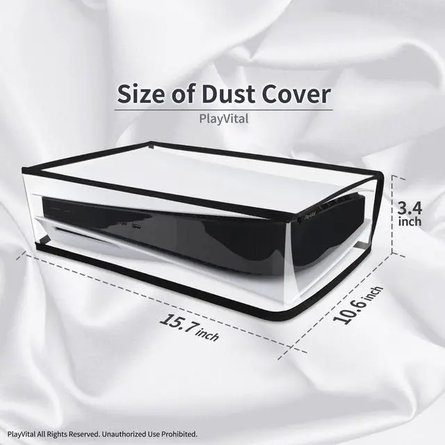 Alt view image 6 of 7 - Horizontal Transparent Dust Cover for ps5, Waterproof Dust Guard, Anti Scratch Dust Proof Cover Sleeve for ps5 Console Digital Edition & Disc Edition
