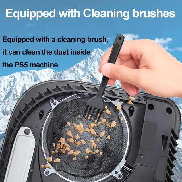 Alt view image 6 of 7 - ps5 dust Cover Filter Kit - 4 Pack High-Density Dust Screens with Cleaning Brush & 6 Adhesive Pads Compatible with PS5 Pro, PS5 Slim, PS5 Disc & Digital Editions