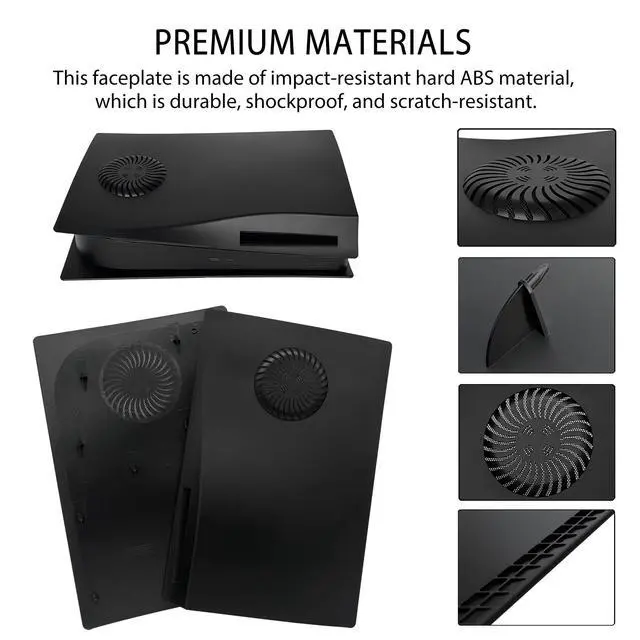 Alt view image 6 of 7 - Faceplate with RGB Light Strip for PS5 and Dust Filter for Cooling Vents 400+ Effects LED Light Ring Console Cover for Disc Edition DIY Decoration Kit Accessories Black