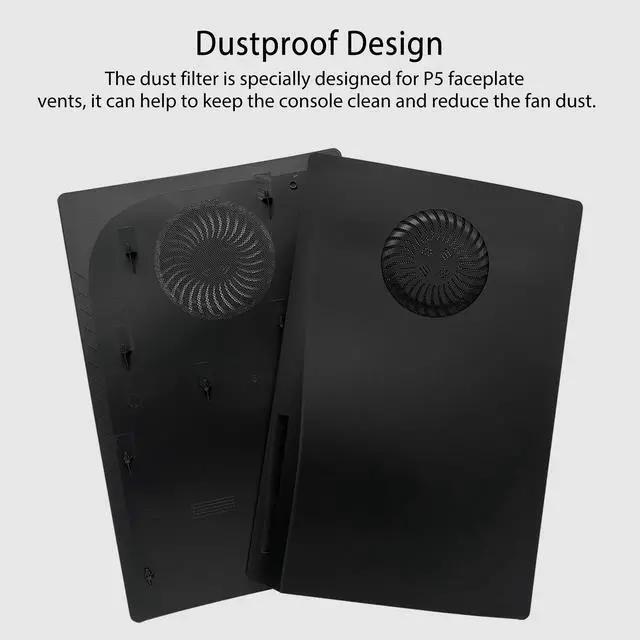 Alt view image 3 of 7 - Faceplate with RGB Light Strip for PS5 and Dust Filter for Cooling Vents 400+ Effects LED Light Ring Console Cover for Disc Edition DIY Decoration Kit Accessories Black