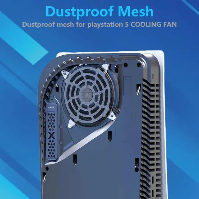Alt view image 5 of 6 - PS5 dust Cover Set,High-Density Mesh Kit with Cleaning Brush,Heatsink Barrier,for Slim Accessories Compatible with PlayStation 5 Digital