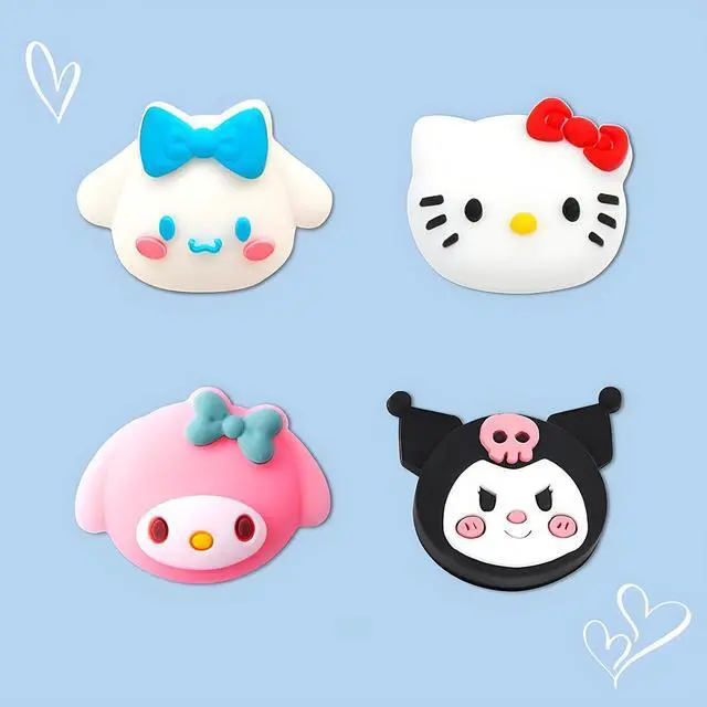 Alt view image 7 of 7 - Cute Thumb Grip Caps for PS5 PS4 Xbox Series X/S Xbox One Switch PRO Controller Steam Deck 4PCS Soft Rubber 3D Thumbsticks Button Joystick Cover Set, Rabbit+Kitty+Dog