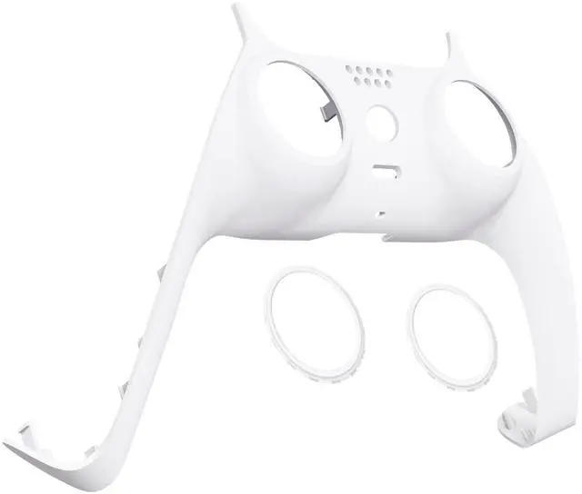Main image of White Decorative Trim Shell Compatible with p s 5 Controller, DIY Replacement Clip Shell, Custom Plates Cover Compatible with p s 5 Controller with Accent Rings
