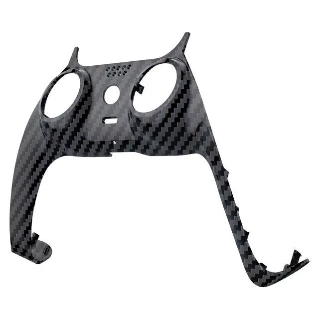 Alt view image 3 of 4 - Graphite Carbon Fiber Pattern Decorative Trim Shell Compatible with p s 5 Controller, DIY Replacement Clip Shell, Custom Plates Cover Compatible with p s 5 Controller with Accent Rings