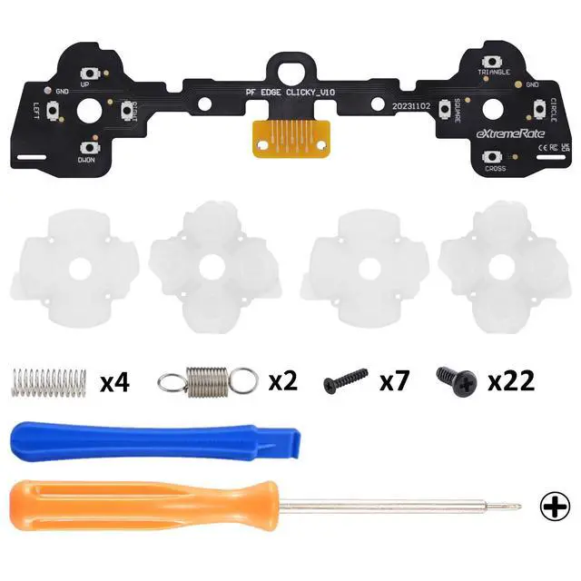 Alt view image 2 of 7 - Face Buttons Clicky Kit for PS5 Edge Controller, Custom Tactile Dpad Action Buttons for PS5 Edge Controller D-pad X Circle Square Triangle Keys Mouse Click Kit - Without Gamepad