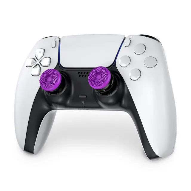 Alt view image 2 of 6 - FPS Freek Frenzy for PlayStation 5 (PS5) and PlayStation 4 (PS4) Controller | Performance Thumbsticks | 1 High-Rise, 1 Mid-Rise | Purple/Black