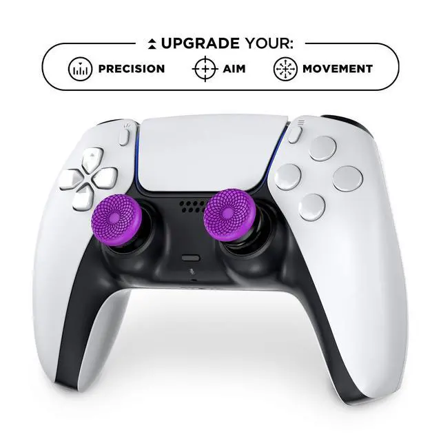 Alt view image 6 of 6 - FPS Freek Frenzy for PlayStation 5 (PS5) and PlayStation 4 (PS4) Controller | Performance Thumbsticks | 1 High-Rise, 1 Mid-Rise | Purple/Black