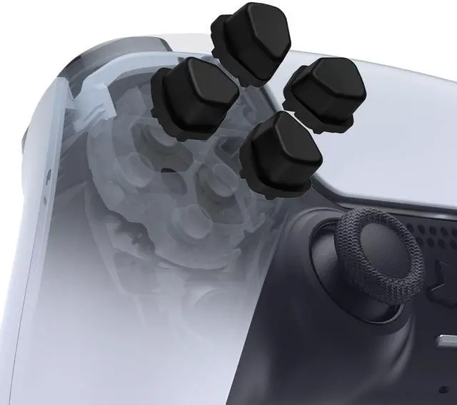 Main image of Ergonomic Split Dpad Buttons (SDP Buttons) for PS5 Controller, Black Independent D-pad Direction Buttons for PS5 Edge, for PS4 Controller - No Controller