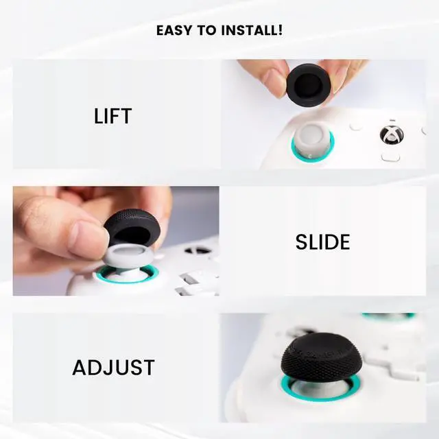 Alt view image 2 of 7 - Thumb Grip Pack - Xbox One/Series & PS4/PS5 Controllers, Switch Pro (Black)