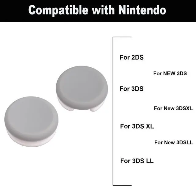 Alt view image 3 of 6 - 2Pcs Analog Stick Cap Replacement 3D Joystick Cover for 2DS 3DS 3DSXL 3DSLL New 3DS New 3DSXL New 3DSLL Controller