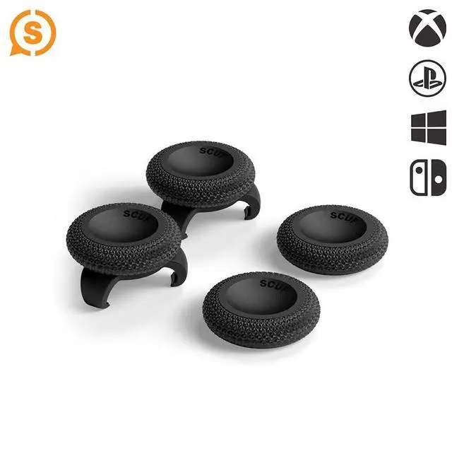 Main image of Control Thumbstick Grips - 4 Pack with 2 Bases - Catalyst - Joystick Thumb Grips For Xbox One and Xbox Series X & S, PS4, PS5, Nintendo Switch Pro Controller - Black