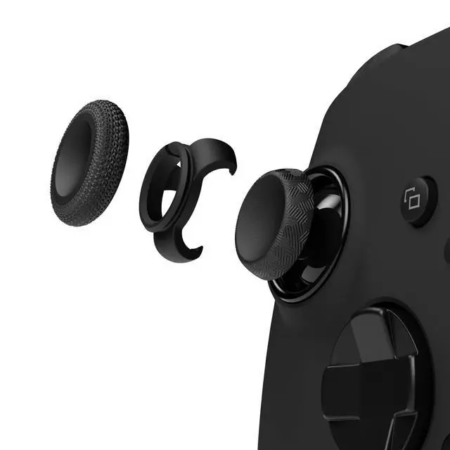 Alt view image 4 of 6 - Control Thumbstick Grips - 4 Pack with 2 Bases - Catalyst - Joystick Thumb Grips For Xbox One and Xbox Series X & S, PS4, PS5, Nintendo Switch Pro Controller - Black