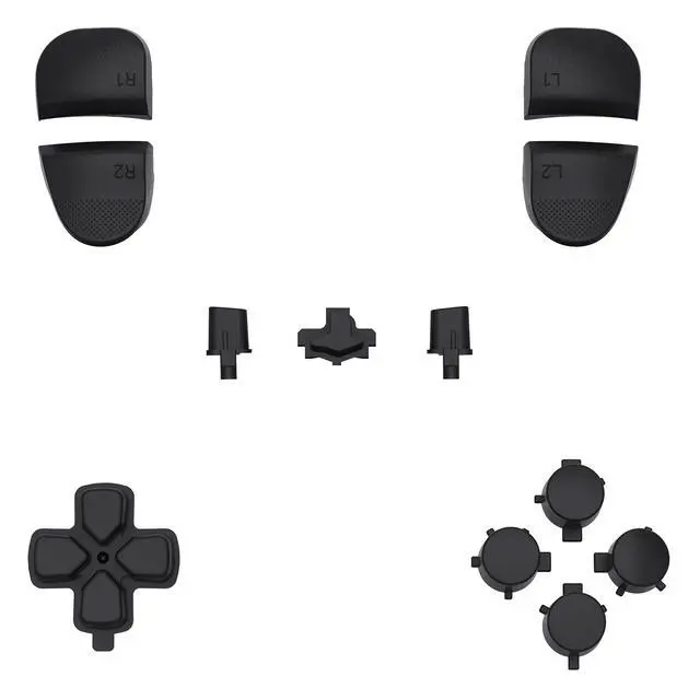 Alt view image 3 of 3 - Replacement Full Set Buttons Compatible with ps5 Edge Controller, Black D-pad Share Options Home Face Buttons R1 L1 R2 L2 Triggers Compatible with ps5 Edge Controller - Without Controller