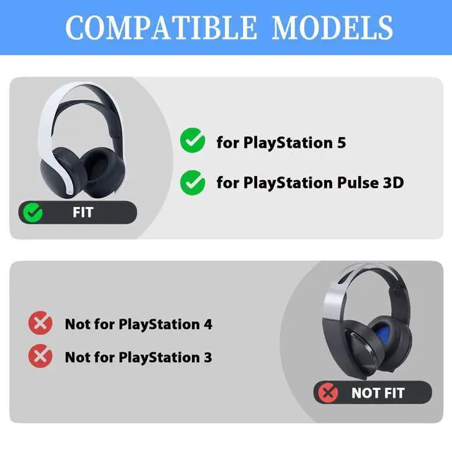 Alt view image 2 of 7 - Pulse 3D Earpads Cushions Replacement for Sony PlayStation 5 Pulse 3D PS5 Headset,PS5 Cooling Gel Ear Pads Replacement Ear Cushions,Ear Cups Accessories with Noise Isolation Foam(Black)