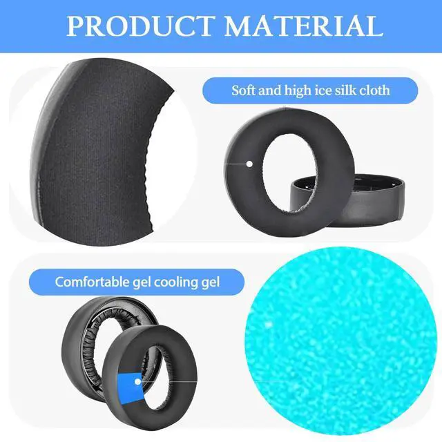 Alt view image 3 of 7 - Pulse 3D Earpads Cushions Replacement for Sony PlayStation 5 Pulse 3D PS5 Headset,PS5 Cooling Gel Ear Pads Replacement Ear Cushions,Ear Cups Accessories with Noise Isolation Foam(Black)