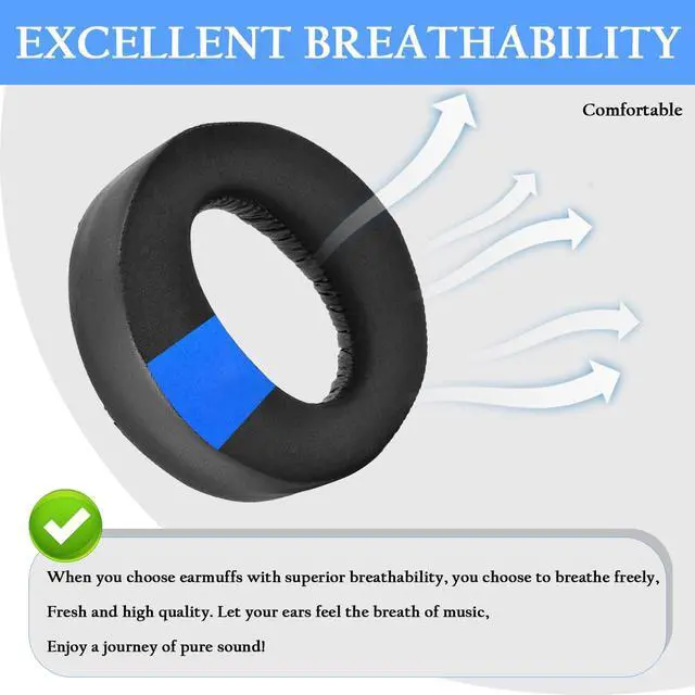 Alt view image 5 of 7 - Pulse 3D Earpads Cushions Replacement for Sony PlayStation 5 Pulse 3D PS5 Headset,PS5 Cooling Gel Ear Pads Replacement Ear Cushions,Ear Cups Accessories with Noise Isolation Foam(Black)