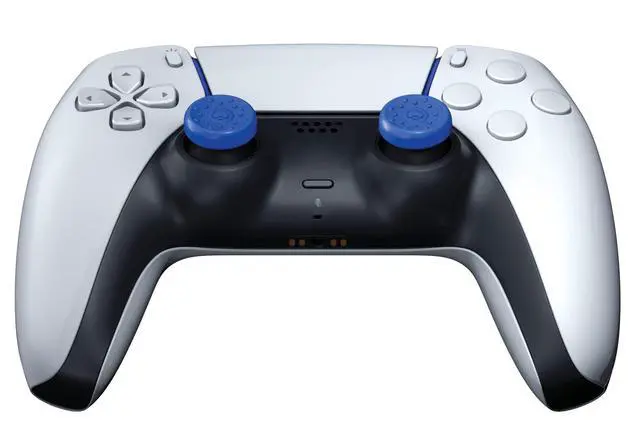Alt view image 2 of 5 - No-Slip Thumb Grips for PlayStation 5 (PS5) and PlayStation 4 (PS4) Controller | 4 Pack | Blue and Black