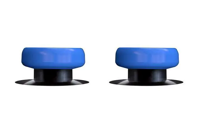 Alt view image 3 of 5 - No-Slip Thumb Grips for PlayStation 5 (PS5) and PlayStation 4 (PS4) Controller | 4 Pack | Blue and Black