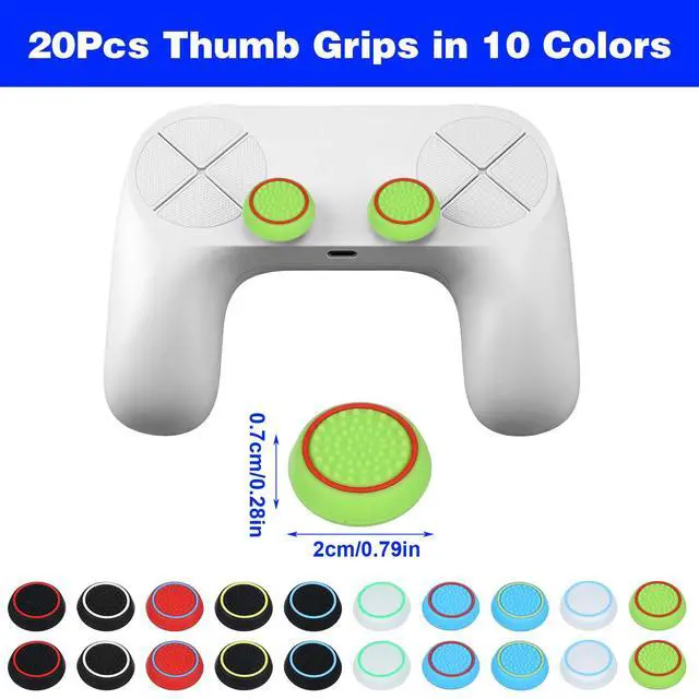 Alt view image 2 of 7 - Controller Thumb Grips for PS5 PS4, 10 Pairs Silicone Joystick Caps Replacement, Anti-Slip Thumbstick Grips Covers with Full Protection, PS5 Controller Accessories