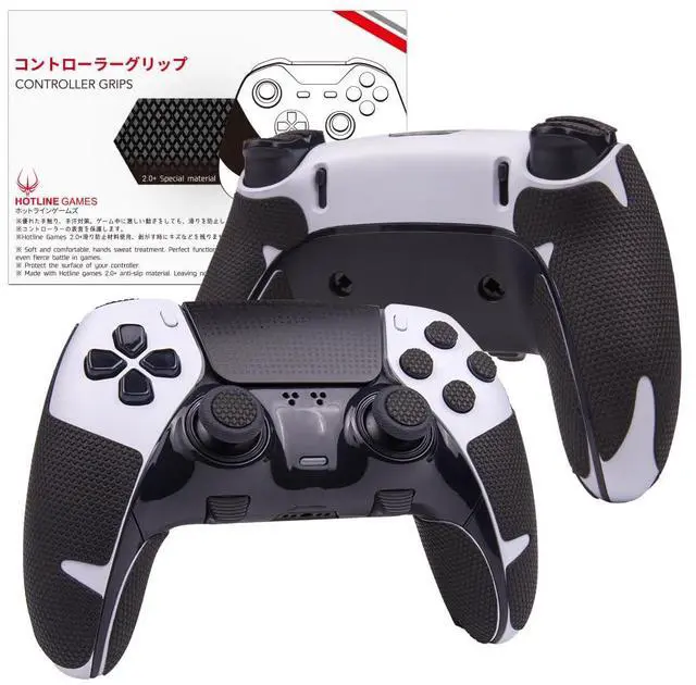 Main image of Controller Grips Compatible with PS5 Dualsense Edge, PlayStation 5 Controller Accessories, Skin Kit, Anti-Slip Grip Tape, Sweat-Absorbent, Easy to Apply (Handle Grips+Buttons+Triggers)