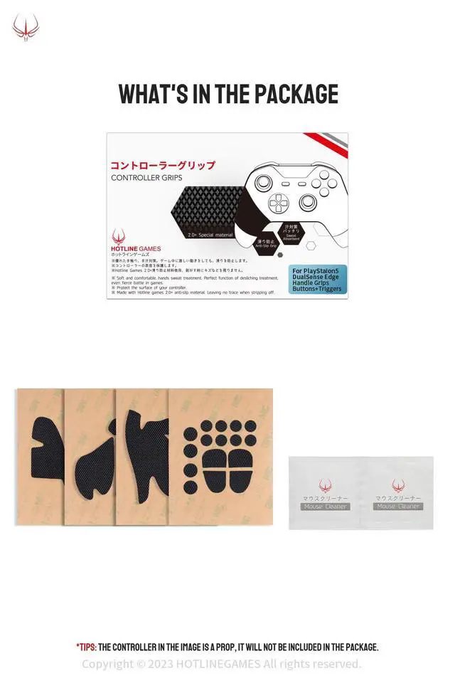 Alt view image 6 of 6 - Controller Grips Compatible with PS5 Dualsense Edge, PlayStation 5 Controller Accessories, Skin Kit, Anti-Slip Grip Tape, Sweat-Absorbent, Easy to Apply (Handle Grips+Buttons+Triggers)
