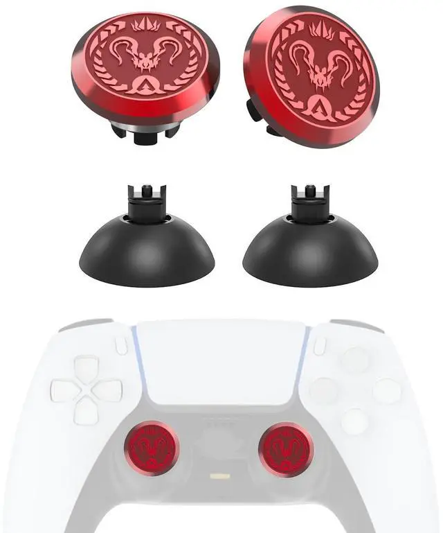 Main image of Metal Thumbsticks for PS5 Controller Joystick Replacement, Thumb Sticks for PS4 Controller, Custom Thumb Grips for Switch Pro Controller, 2 Joystick, 2 Thumbstick Base, Predator Emblem