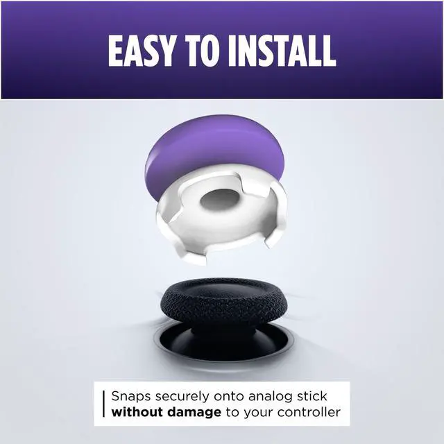 Alt view image 7 of 7 - FPS Freek Galaxy Purple for PlayStation 4 (PS4) and PlayStation 5 (PS5) | Performance Thumbsticks | 1 High-Rise, 1 Mid-Rise | Purple