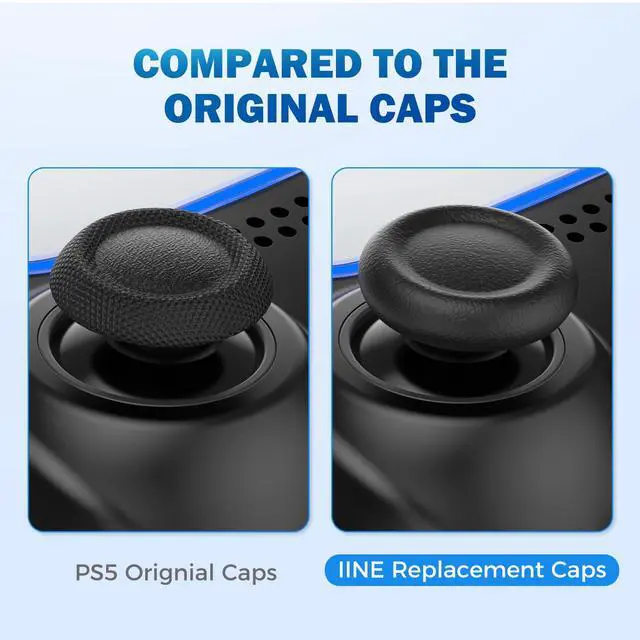 Alt view image 4 of 7 - Joystick Replacement Cap Thumb Grips for PS5/PS4 Controller, PS5/PS4 Controller Button Stick Covers, 3D Analog Cap Skin Replacement Part Repair Accessories, 12 PCS