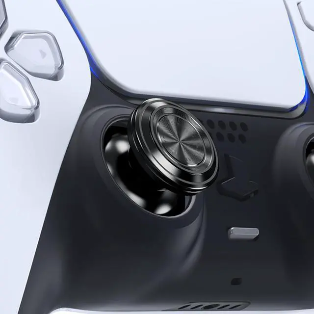 Alt view image 3 of 6 - Custom Black Metal Thumbsticks for PS5 Controller, Replacement Aluminum Analog Stick Joystick for PS4 Controller