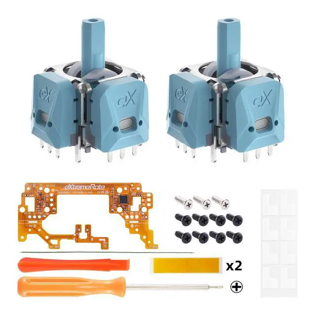 Alt view image 2 of 7 - eXhall Digital Calibrable Hall Effect Thumbstick Kit for PS5 Controller, Replacement 3D Joystick Analog Stick Sensor Module Kit for PS5 Controller with Calibrate FPC Board - Blue 80gf