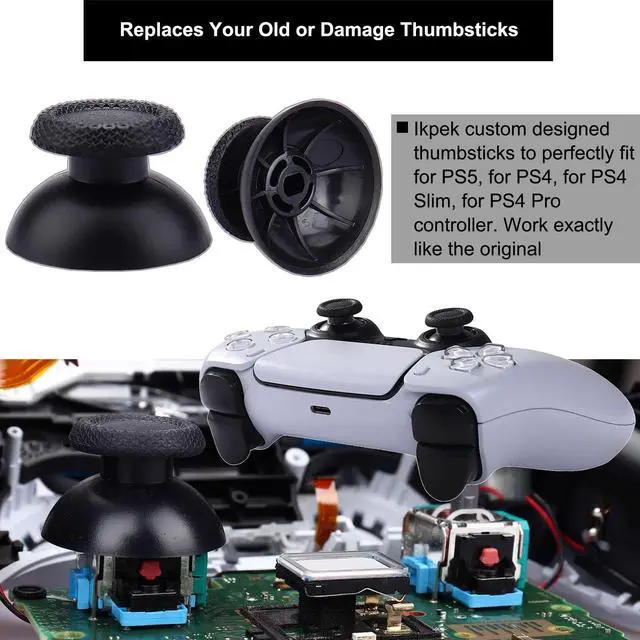 Alt view image 5 of 6 - 6 Pack Joystick Replacement for PS5 Controller, 3D Analog Sensor Module Thumb Sticks Replacement Part with Thumbsticks Repair Screwdriver Kit for PlayStation 5 DualSense Controller