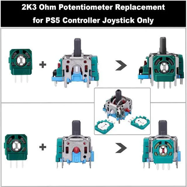 Alt view image 5 of 7 - 6 Pack Joysticks Replacement for PS5 Controller,Analog 3D Joysticks Replacement Compatible with PlayStation 5 Controller Part with Repair Screwdriver Kit for PS5 Controller.