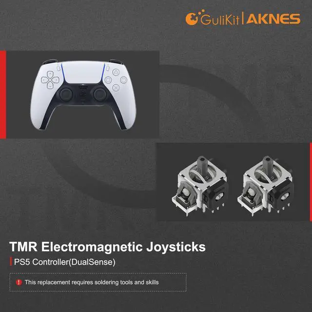 Alt view image 2 of 7 - GuliKit TMR Joysticks Replacement for DualSense PS5 / PS5 Edge Controller