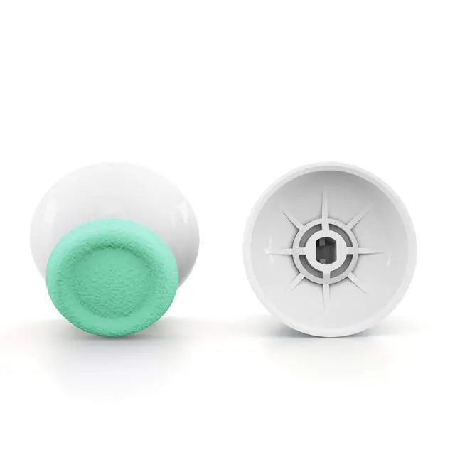 Alt view image 3 of 4 - Mint Green & White Dual-Color Replacement 3D Joystick Thumbsticks for PS5 Controller, Analog Thumb Sticks with Screwdriver for PS4 Slim Pro Controller
