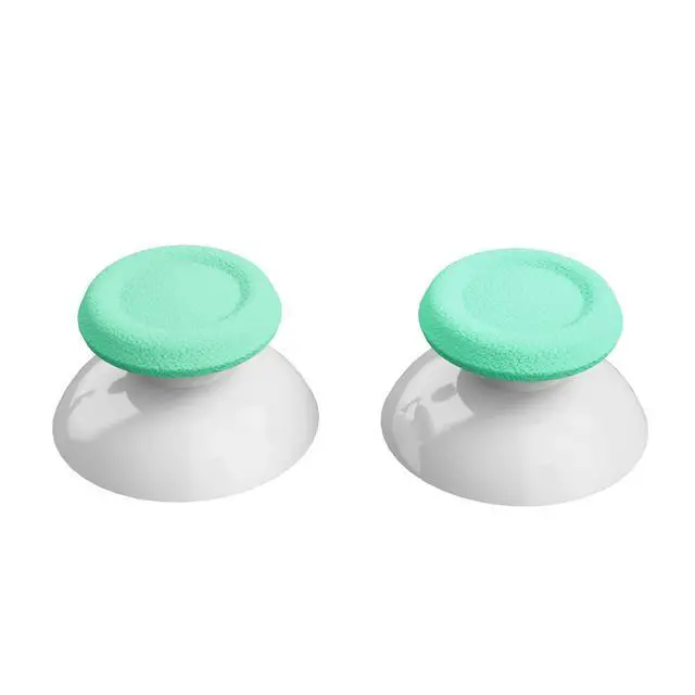Alt view image 2 of 4 - Mint Green & White Dual-Color Replacement 3D Joystick Thumbsticks for PS5 Controller, Analog Thumb Sticks with Screwdriver for PS4 Slim Pro Controller