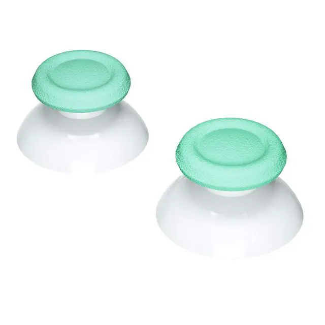 Alt view image 4 of 4 - Mint Green & White Dual-Color Replacement 3D Joystick Thumbsticks for PS5 Controller, Analog Thumb Sticks with Screwdriver for PS4 Slim Pro Controller