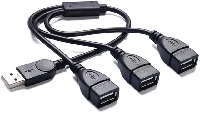 Main image of USB Splitter 1 in 3 Out, USB 2.0 Male to 3 Female Y Splitter Cable